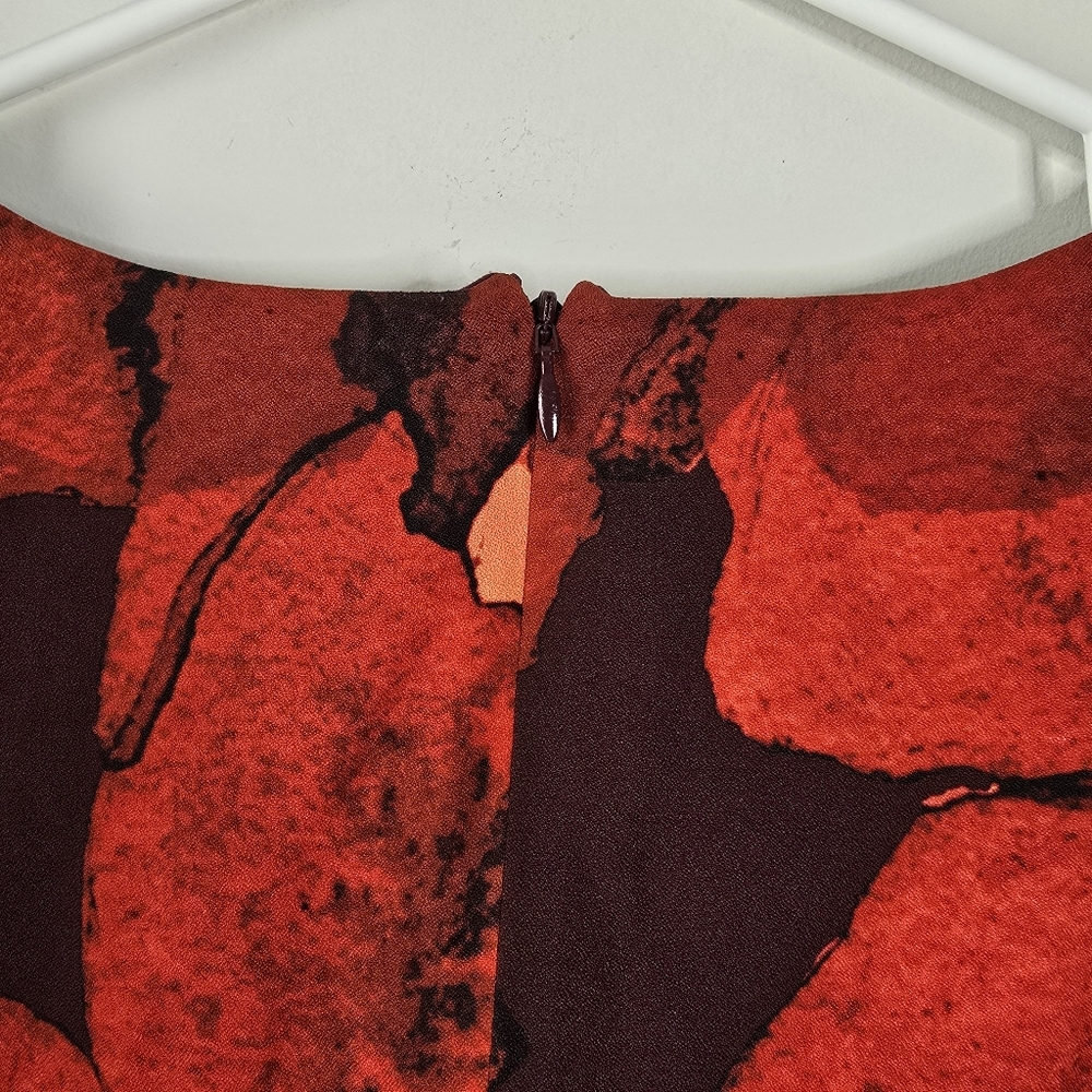 NWT Hutch Poppy Puff Sleeve Square Neck Mini Dress Size 12 Red Floral - Picture 9 of 16